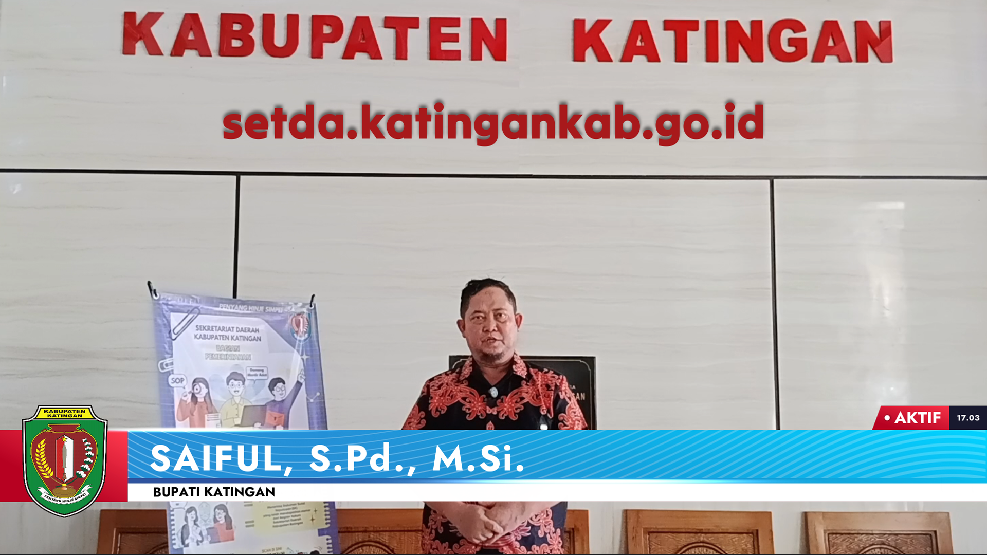 Peresmian dan Peluncuran Operasional Laman Resmi setda.katingankab.go.id - Kasongan, 17 Maret 2026